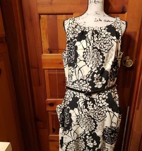 Classy "Jones Studio" black and beige dress